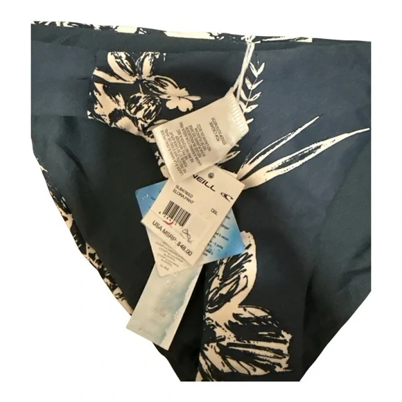 O'Neill 365 Hybrid Dark Blue Floral Bikini Bottom Quick Dry Size Small NWT - Picture 4 of 4